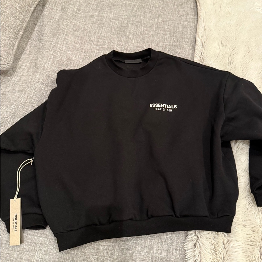 Essentials Fear of God Black Crewneck size L Brand New